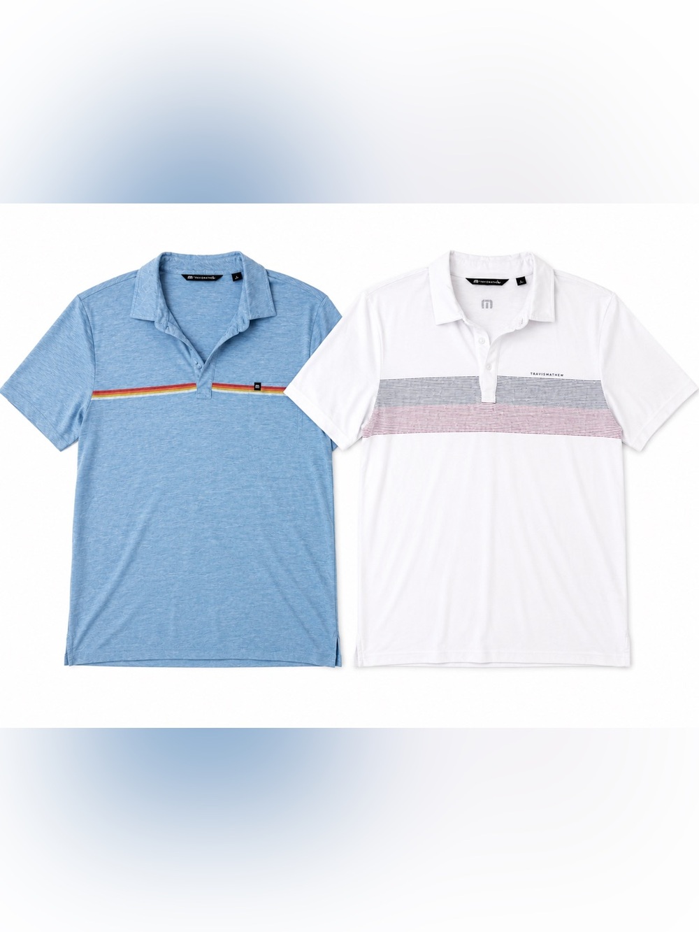 TravisMathew Polo Shirt Bundle Men's Large Performance Golf Shirts 2 Pack
